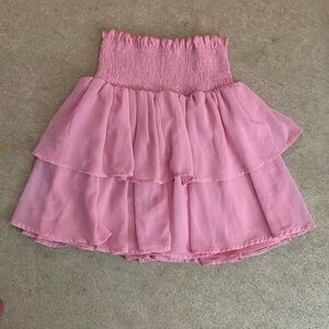 SHEIN Adult Ruffled bubblegum pink skort